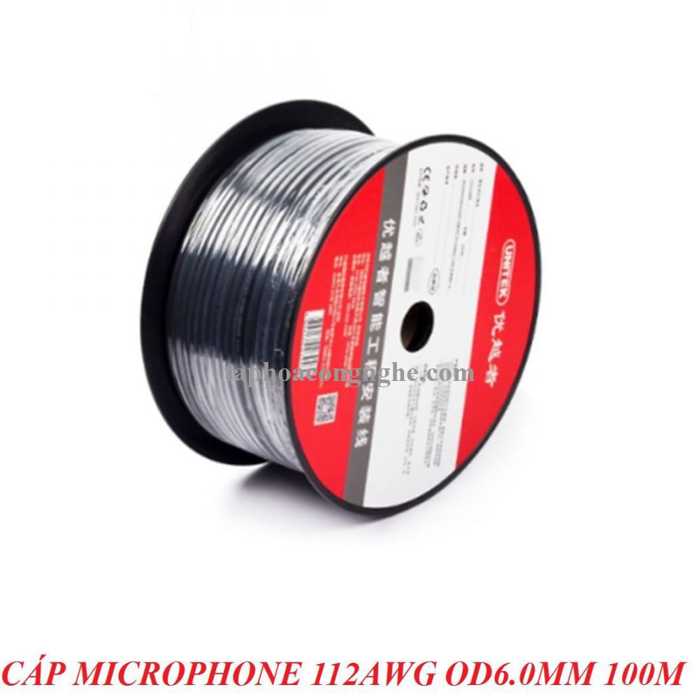 Unitek 29136 C9030BK 112 Tim 100M 112Awg Od6.0Mm Cáp Microphone 30029136